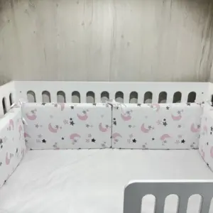 Класически обиколник Луни - Розово за бебешка кошара &ndash; ръчна изработка
