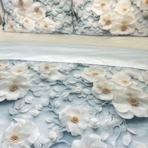 Спален комплект 3D Blossom от ранфорс супер лукс, ръчна изработка Сладък сън